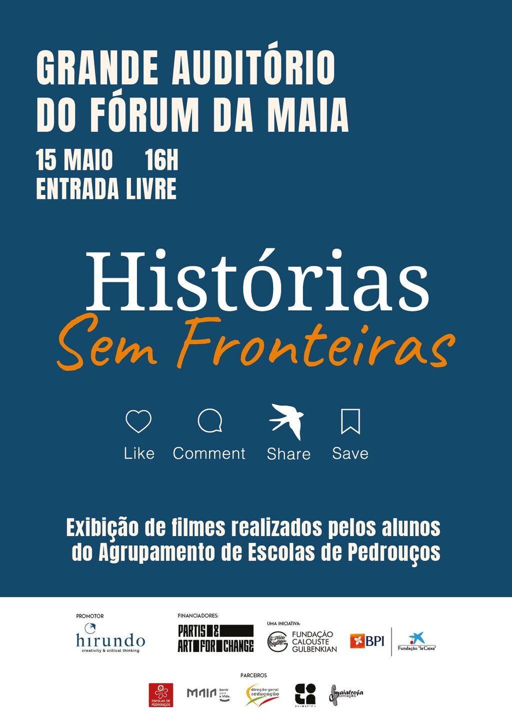 "Histórias sem Fronteiras" - Hirundo no Fórum da Maia