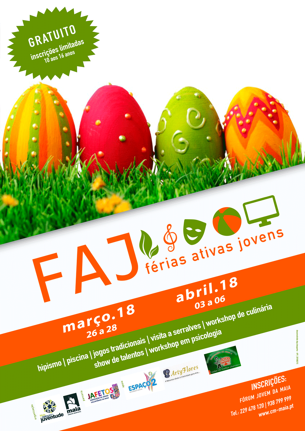 FAJ Férias Ativas Jovens Páscoa 2018 – Inscrições abertas