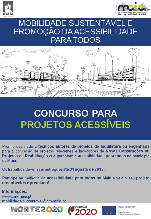 MUNICÍPIO DA MAIA LANÇA CONCURSO "PRÉMIO PARA PROJETOS ACESSÍVEIS"