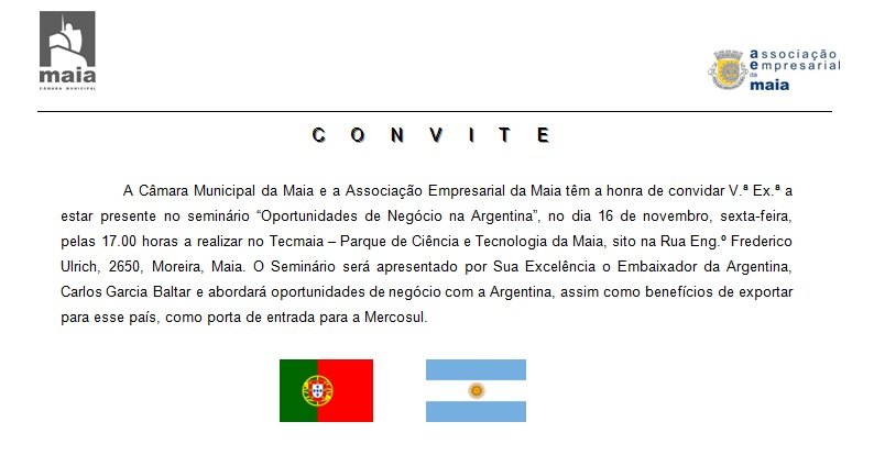 Seminário "Oportunidades de Negócio na Argentina"