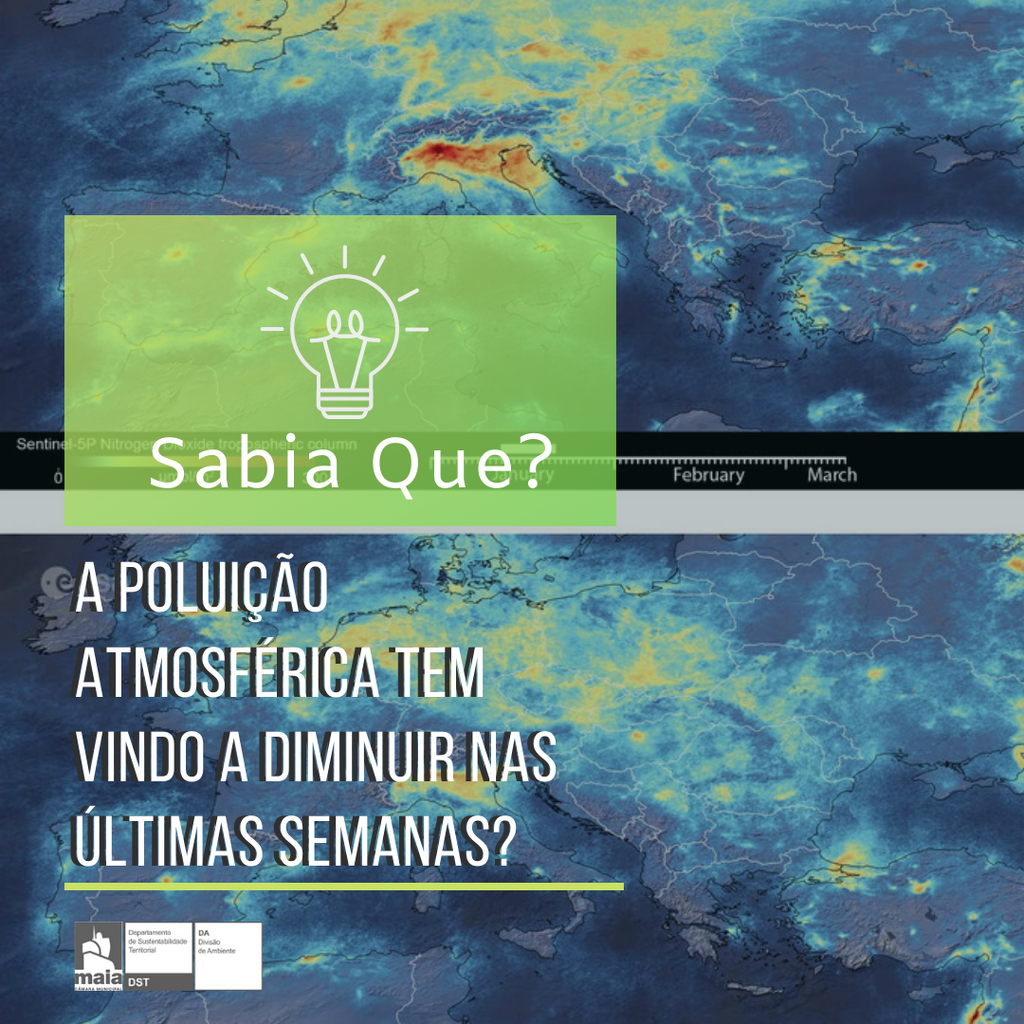 Sabia que a poluição atmosférica tem vindo a diminuir nas últimas semanas?