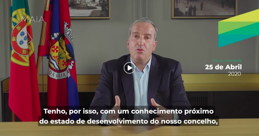 Mensagem Evocativa ao 25 de abril do Presidente da Câmara Municipal da Maia