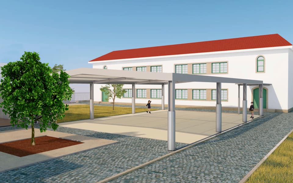 Escola Básica de Santa Cristina | intervenção no recreio