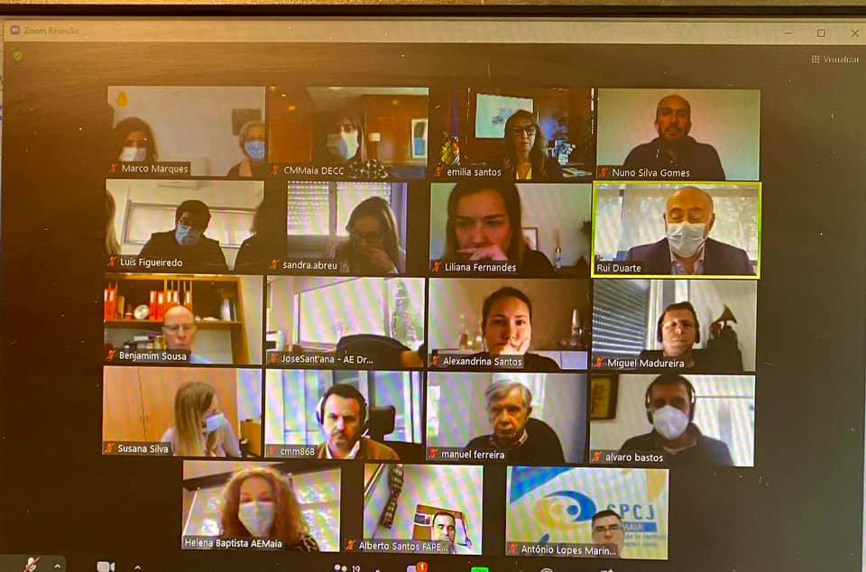 Reunião com a Unidade de Saúde Pública da Maia, Diretores dos Agrupamentos de Escolas e FAPEMAIA