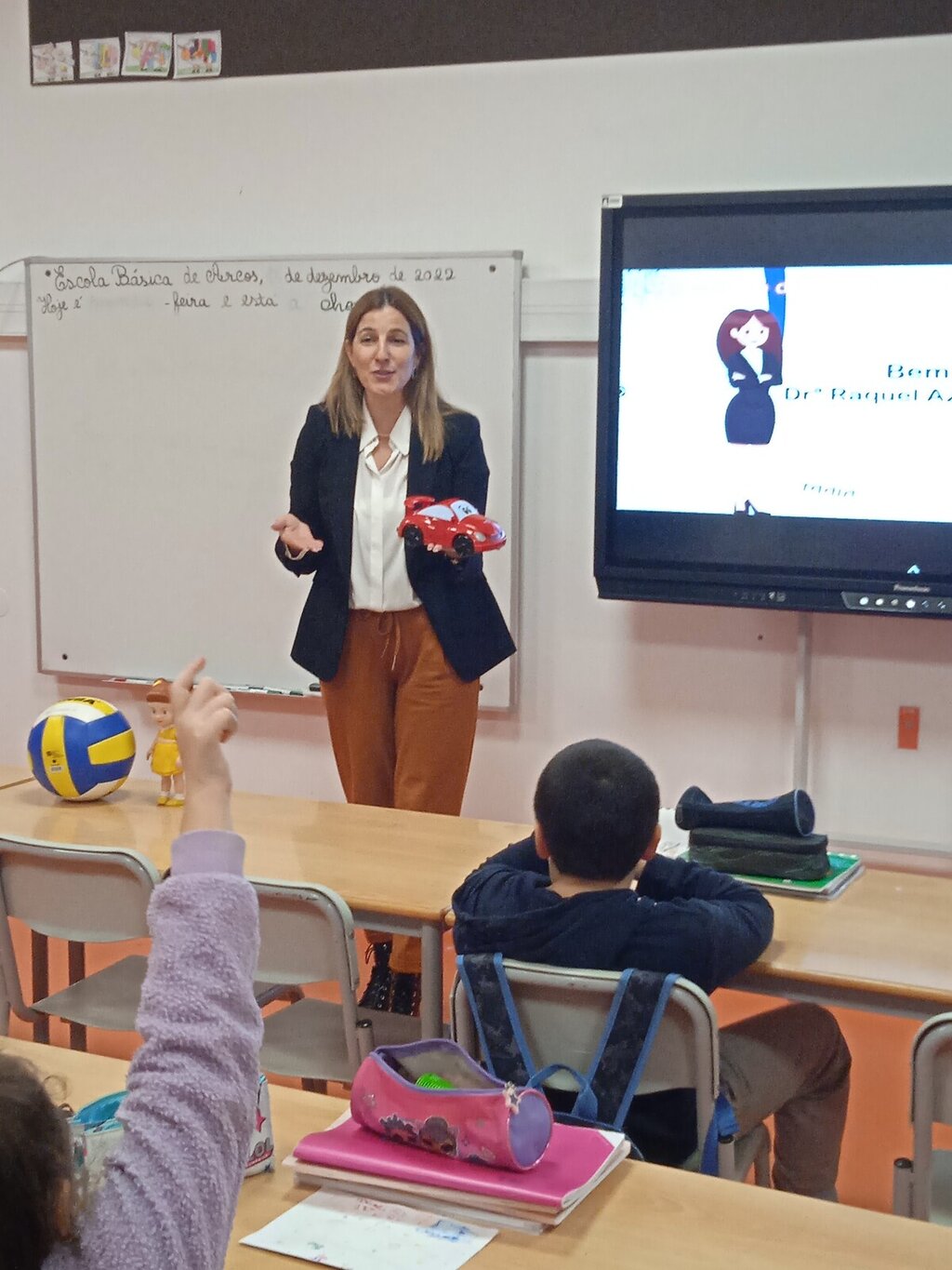 Escola Básica de Arcos recebe a Sr.ª Presidente da Junta de Freguesia de S. Pedro de Fins