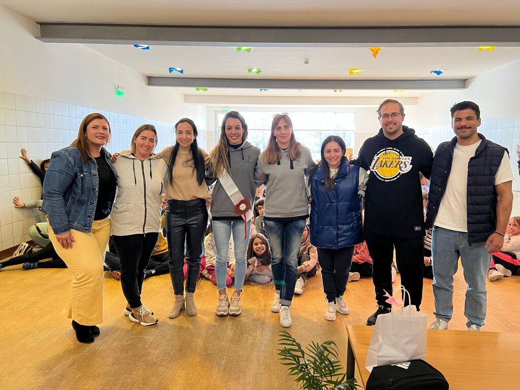 Atleta Filipa Martins em aula AEC