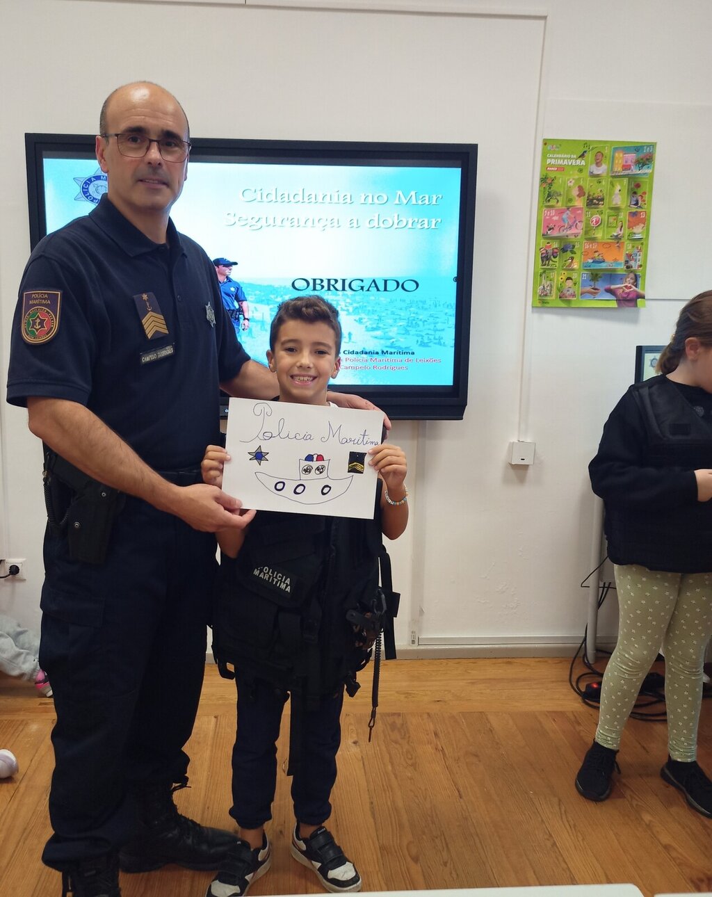 EB de Crestins recebe a visita do Polícia Marítimo Pedro Campelo