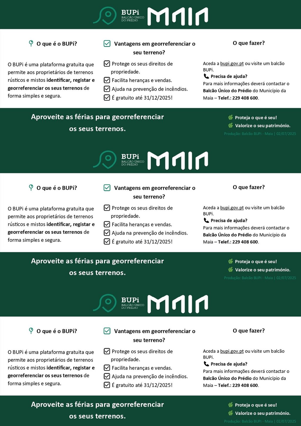 Aproveite as férias para georreferenciar  os seus terrenos