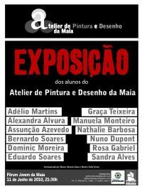 Inauguração da Exposição dos alunos do Atelier de Pintura e Desenho da Maia no Fórum Jovem a 11/06